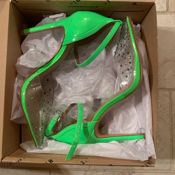 Lime green, clear heel - Picture 4 of 7